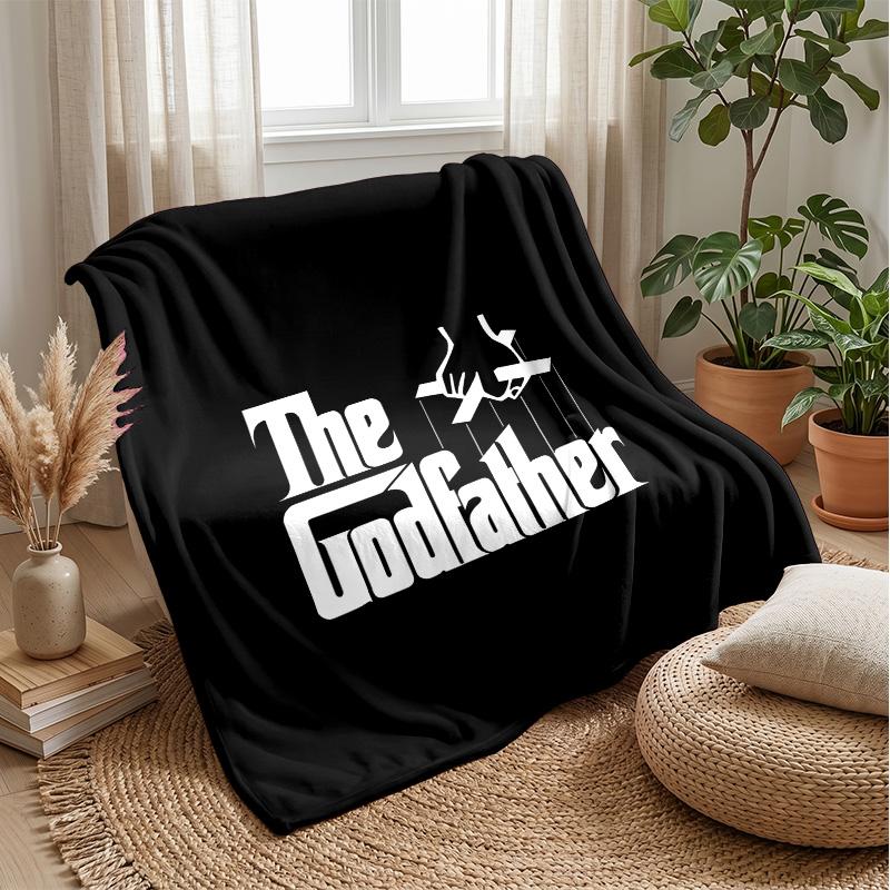 The GodfatherPrinted Flannel Blanket Cozy Skin-Friendly Warm Throw for Couch Bed Indoor Daily Use