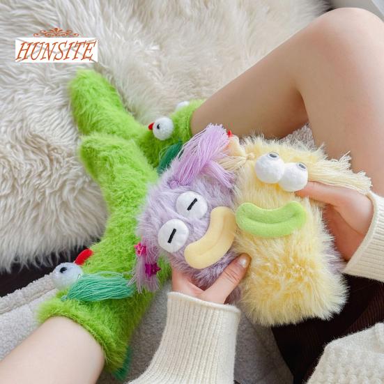 Plüsch Socken Mit Hase Motiv - Warme Anti-Rutsch Hausschuhe