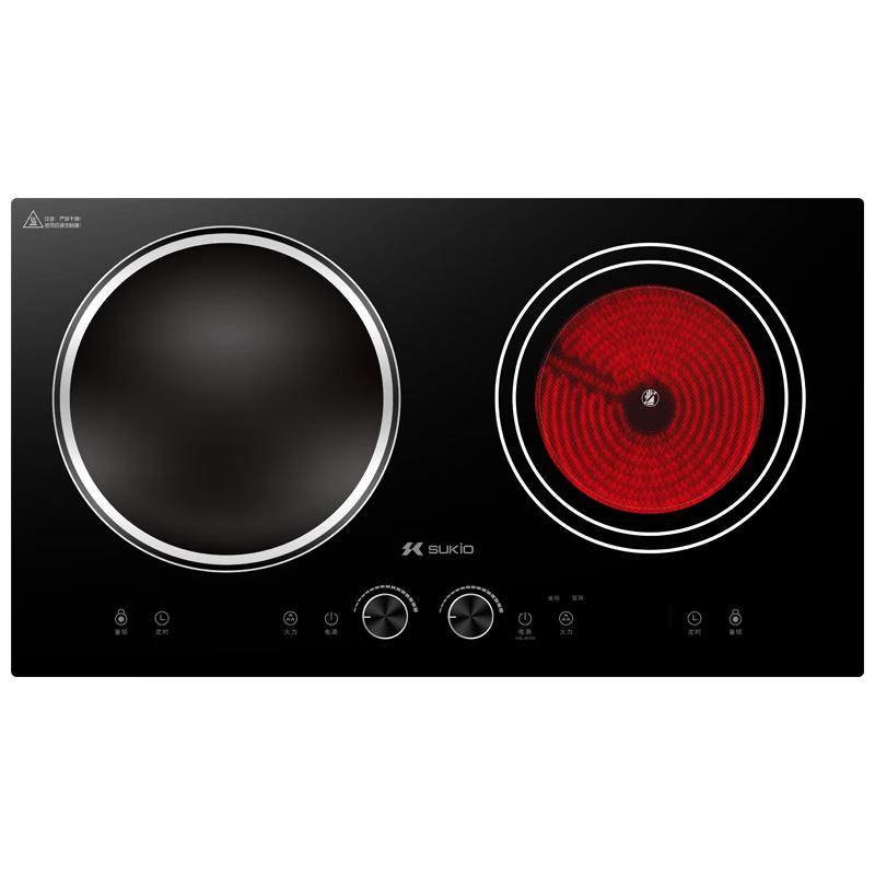 SUKIO Built-in Dual-Hob Induction & Ceramic Cooktop CN plug (adapter included)