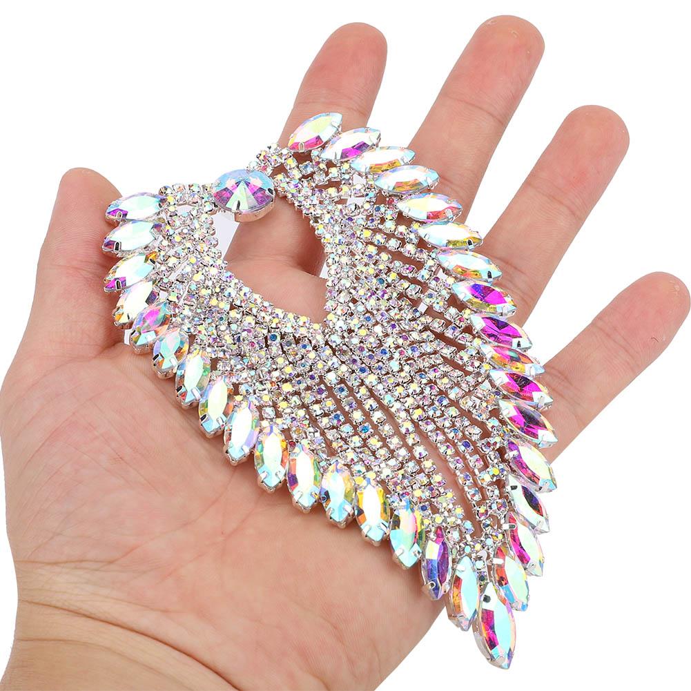 8.5 x 13cm Rhinestone Claw Chain Decorative Strass Crustal Horse Eye Applique Chain