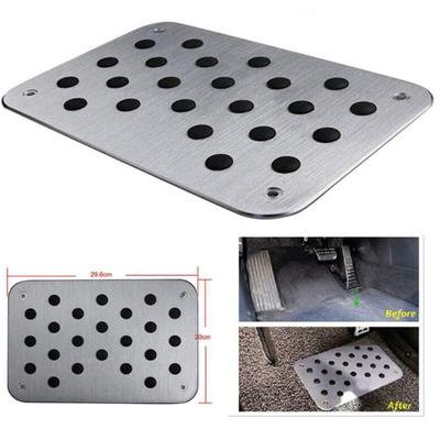 Universal Auto Boden Matte Teppich Dicke Ferse Platte Pedal 300*200*4mm Silber Teppich platte zubehör