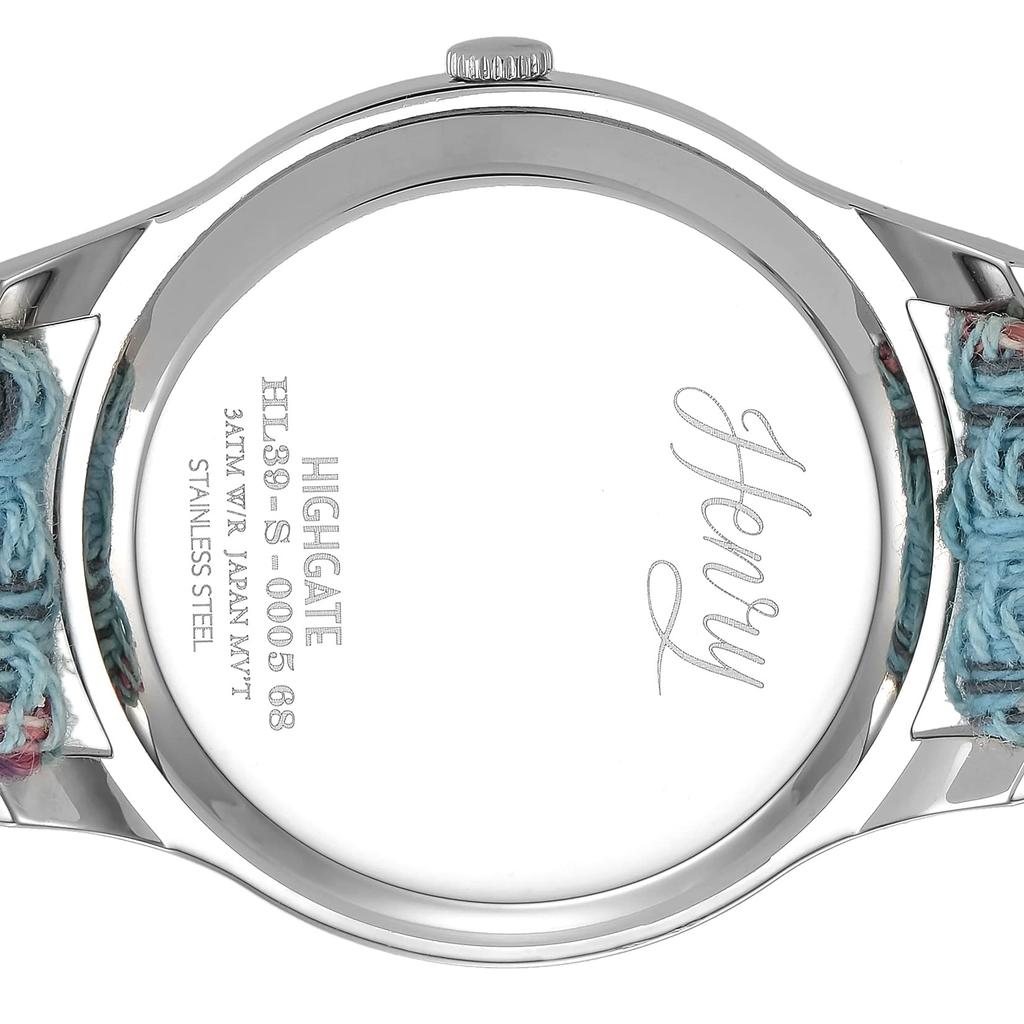 Henry London Watch a Watch with a Silver Stainless Steel and Quartz Made In the HL39CSSZ7474, Custom-made Dial, Crystal, Movement, 38.5mm, UK.