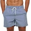 Herreshorts Casual Classic Fit Sommerstrandshorts med snøring med elastisk midje og lommer