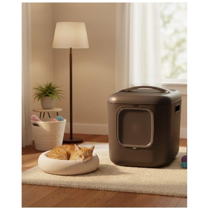 Maison de toilette pour chat Romy 61,5 x 50 x 57,5 cm anthracite