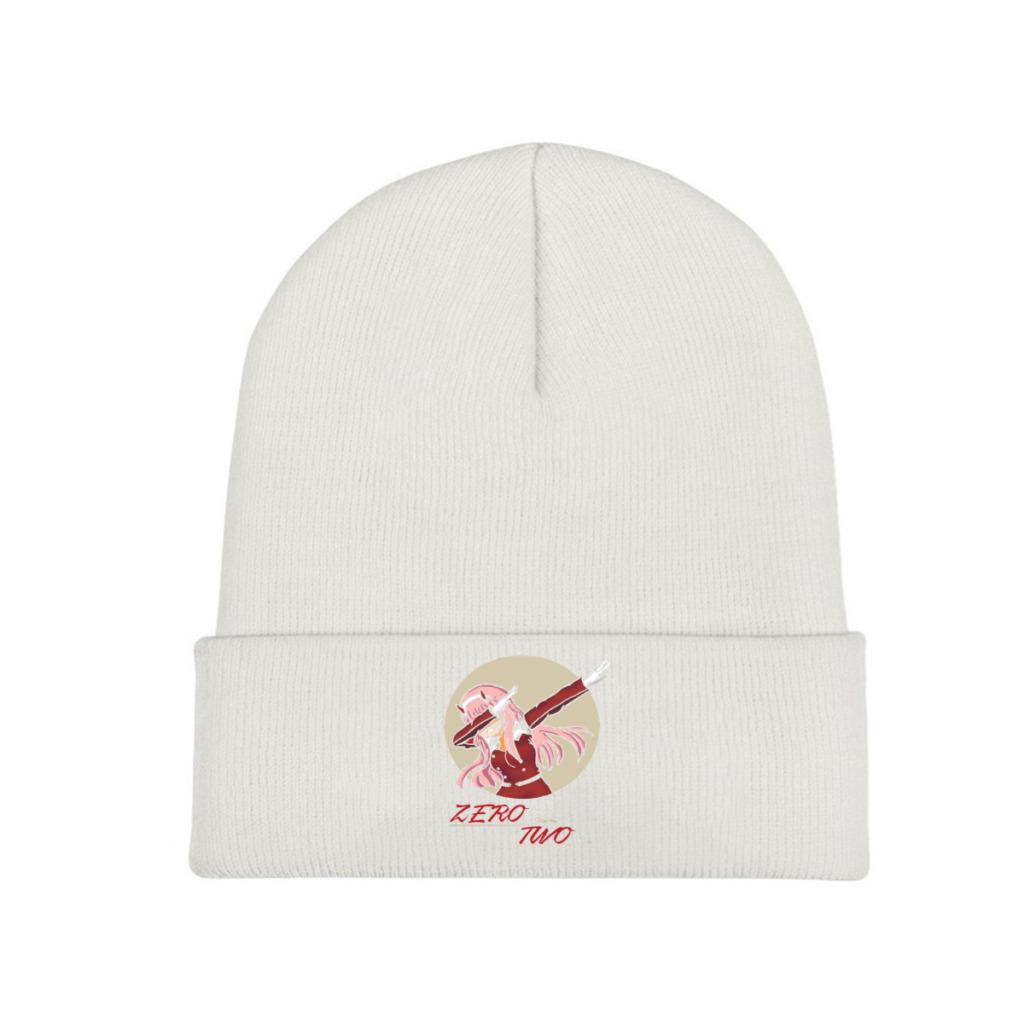 Zero Reasons Two Live Darling In the Franxx Zero Two Knitted Caps for Women Unisex Skullies Beanies Winter Hats Casual Cap