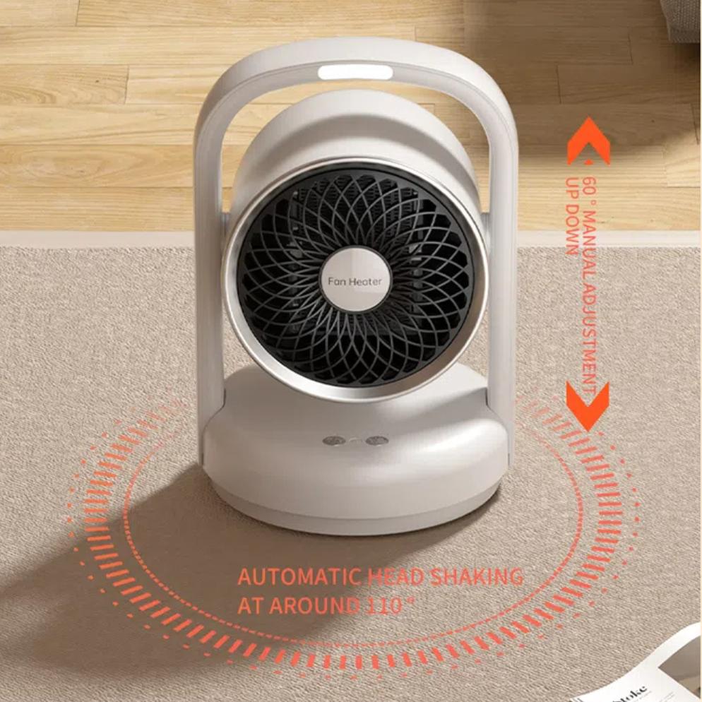 PTC Electric Fan Heater Small Electric Heater Warm Air Blower with Small Night Light