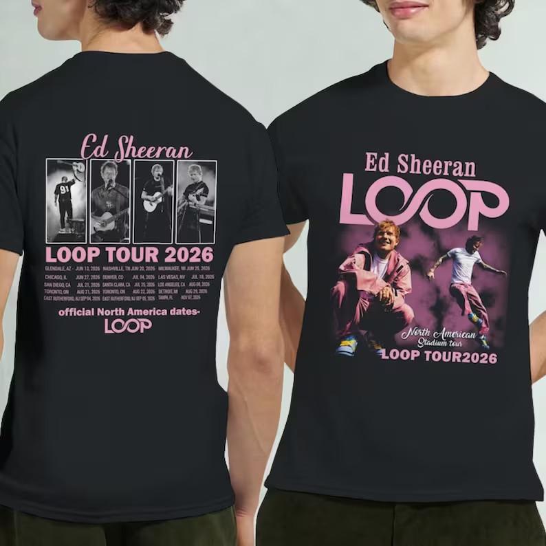 E Sheera n LO0P Tou,r 2026 T-Shirt, North American Dates Tee, Singer Songwriter