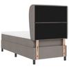 Box Spring Bed with Headboard Taupe 80 x 200 cm Fabric