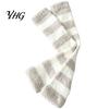 Warm Leg Sleeves for Sleeping Coral Fleece Warmers Women, Thickened Winter Thermal Knee High Indoor Cold Weather Socks, Striped/Solid Color,
