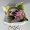 Cuscino Animale Carino Bradipo Copricuscino per Divano Soggiorno Decorazione Casa Camera da Letto Copricuscino Letto