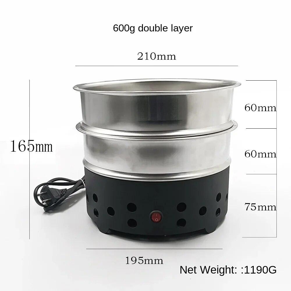 

Бытовая маленькая жаровня для кофейных зерен, охладитель из нержавеющей стали с высоким всасыванием, охлаждающая пластина с фильтром-радиатором EU 600g