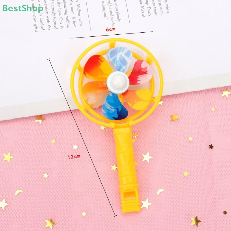 10Pcs Plastic Kids Whistle Windmill Toy Birthday Party Gifts