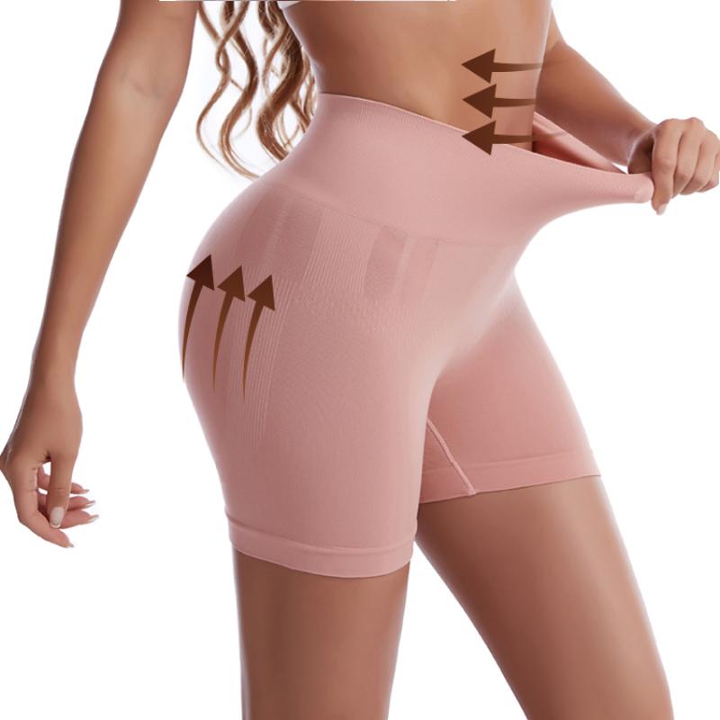 Mid Waist Shaping Boyshort Panties Slimming Tummy Pants Solid Color Butt Lifter Body Shaper Tummy Control Shapewear