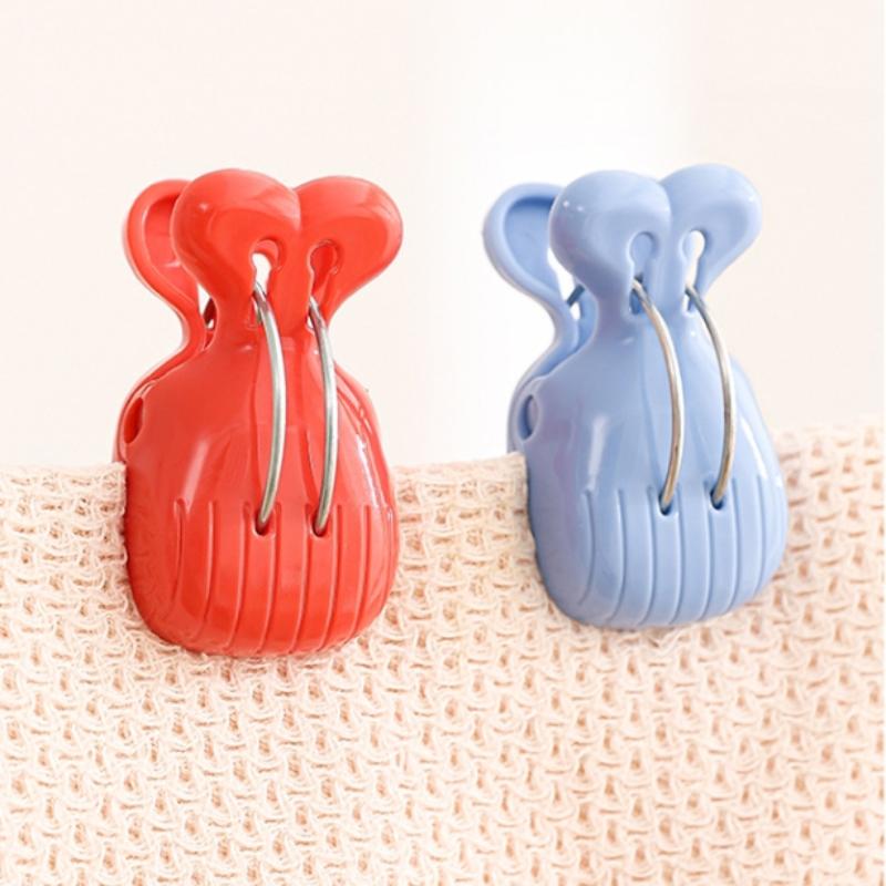 Cartoon Whale Seamless Laundry Clothespins Clothes Pegs Quilt Socks Underwear Towels & More Hangers Fixed Large Windproof Clip