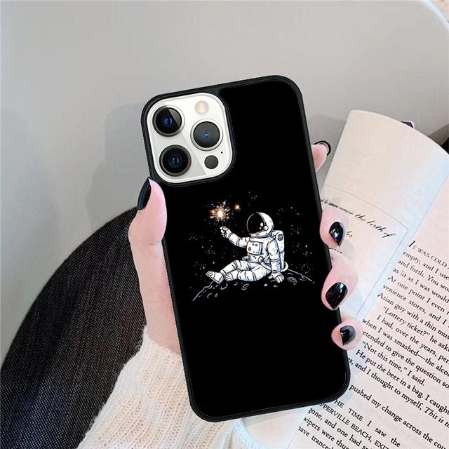 Aesthetic Space Moon Astronaut Mobile Phone Cases Cover For iPhone 17 Air 16 15 14 12 13 11 Pro MAX Apple Plus SE2020