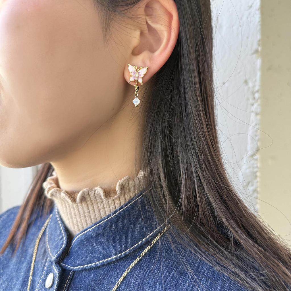 Butterfly Motif Earrings SAMA1519 XP [Anna Sui]