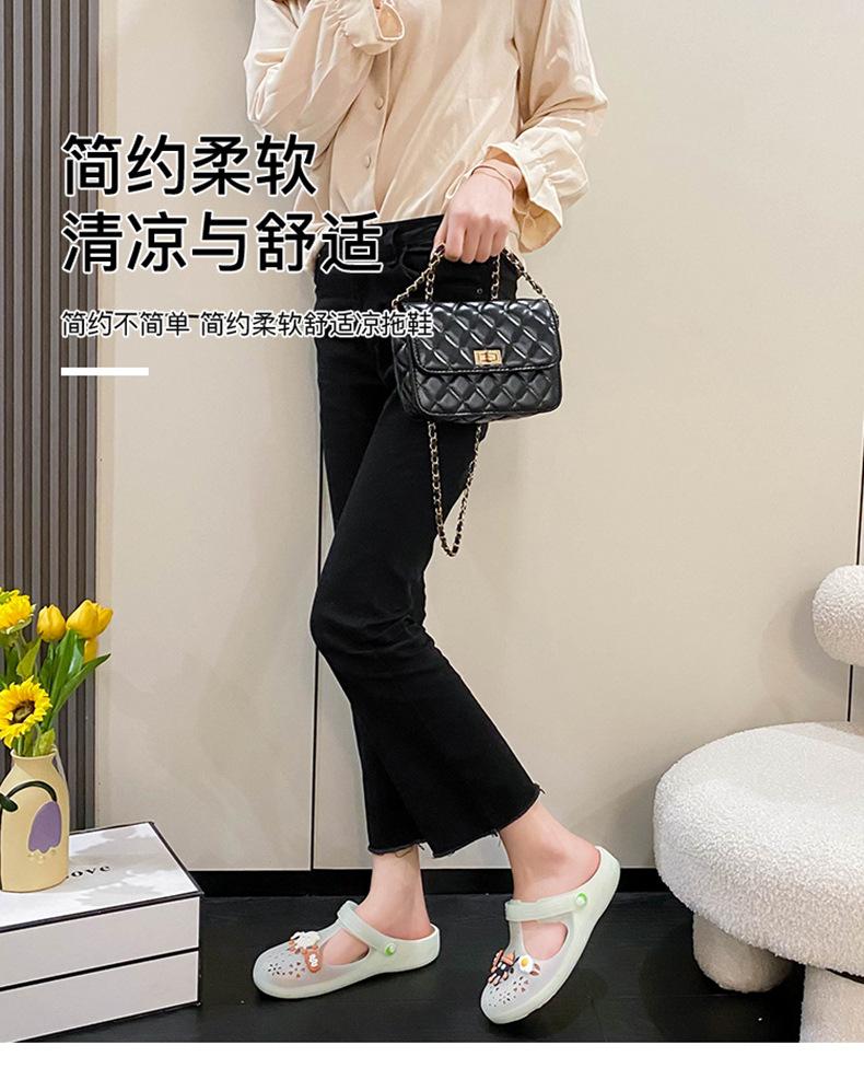 2025 summer casual hole shoes women's soft-soled slippers bag head sandals jelly versatile beach shoes
