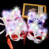 New Luminous Ancient Japanese Style Half-Face Children's Anime Fox Mask for Halloween