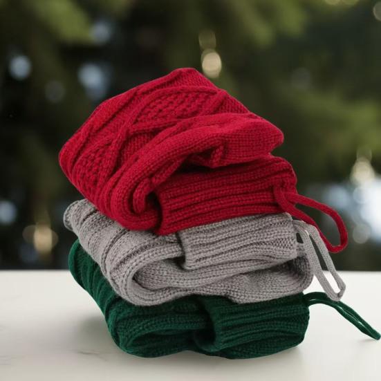 Yousheng Christmas Stockings Large 18" Handmade Cable Knit Stockings Rustic Farmhouse Fireplace Hanging Decor for Mantel Tree Wall Holiday Decoration