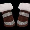 4Pcs Anti-slip Winter Dog Shoes Warm Cats Puppy Socks Fashion Dog Footwear  Puppy