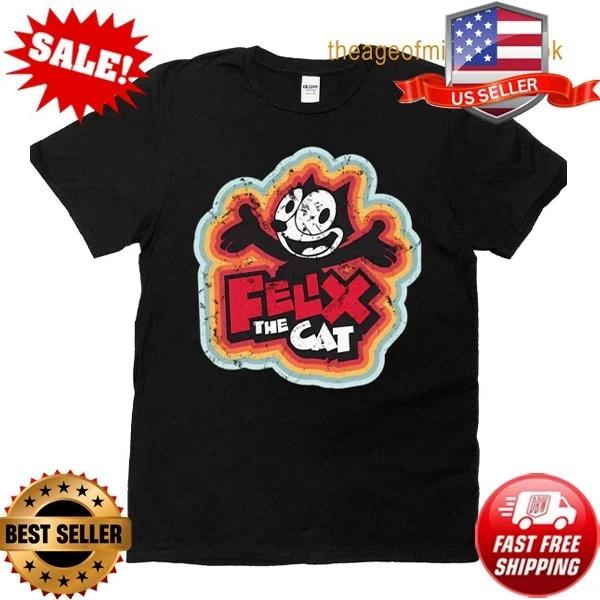 

80s Comedy Vintage Series Funny Felix The Cat Retro Cute Cartoon T-shirt, S-5XL S