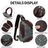Vintage Canvas Zip Chest Bag Waterproof Men'S Crossbody Vintage Shoulder Bag Custom Men'S Unisex Crossbody Bag
