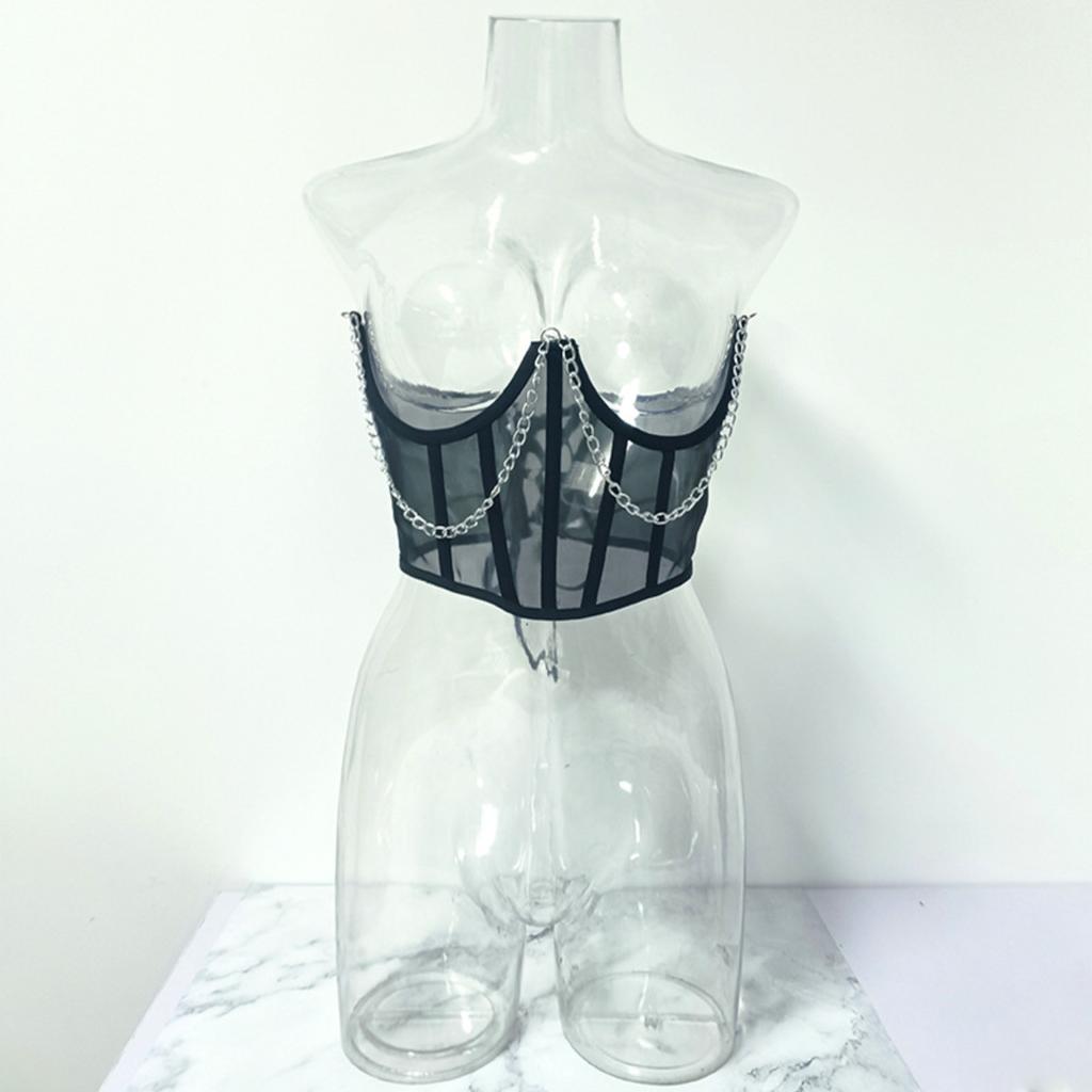 Mesh Splicing Chain Sexy Underwear Wrapped Chest Waist Slim Sexy Inner Wear
