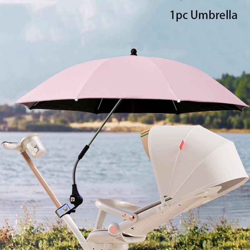 Verstellbarer Kinderwagenhalter Ständer Regenschirmhalter Sonnenschutz Regendicht Faltbares Kinderwagenzubehör, 1 Stück