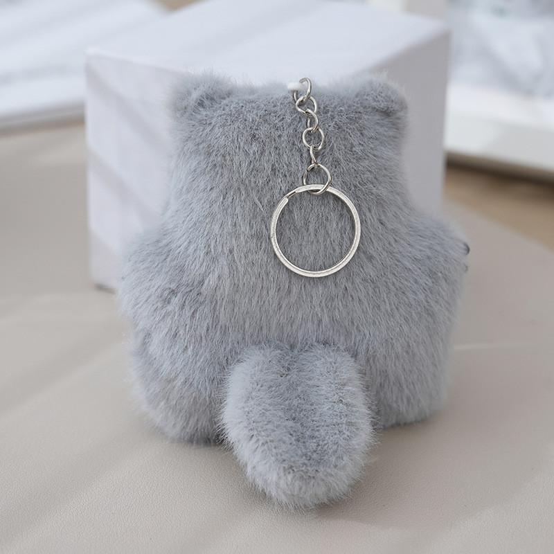 Keychain Delightful Plush For Students Cute Creative Gifts In Soft Pink Blue And Gray Colors