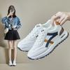 Women Fashion Leather Sneakers Autumn New Girl Casual Sport Shoes Fashion Striped Gym Shoes