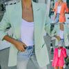 Single Breasted Women Blazer Long Sleeve Autumn Winter Lapel Pockets Suit Coat Outerwear