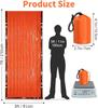 Emergency sleeping bag with whistle, portable emergency survival bag, waterproof and warm bag, suitable for camping and hiking