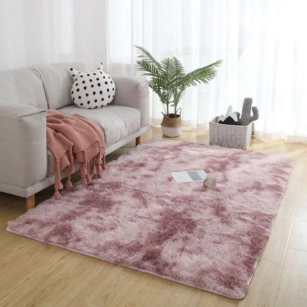 Tie-Dye Plush Carpet Living Room Room Decoration Carpet Soft Fluffy Children's Room Baby Crawling Mat Large Area Carpet