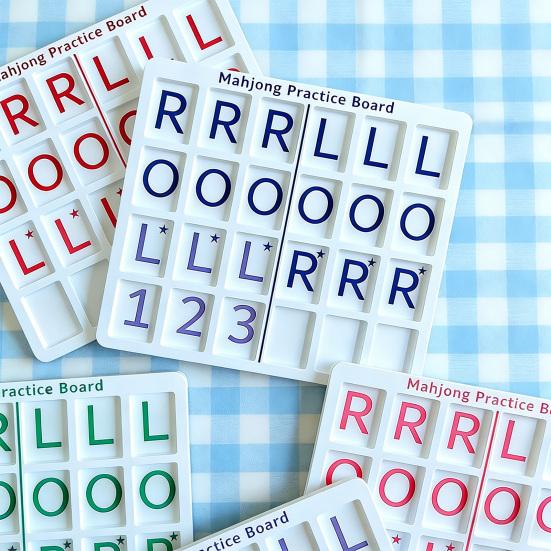 Bærbar Mahjong Øvelsesbræt 3D-printet Mahjong Solo Træningsværktøj Amerikansk Mahjong Strategihjælp Letvægts Mahjong Spillere Øvelsesværktøjer