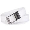 Popular, white automatic button head men's leather belt, men's fashion casual pants belt