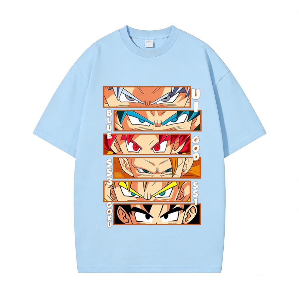 Dragon Ball Goku Anime Print Funny Fashion Casual Tops Summer New T-shirt Unisex Dragon Ball Cotton T-shirt