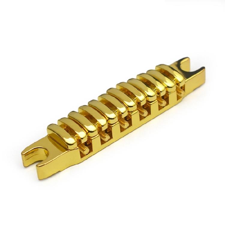 Split Guitar Bridge Tailpiece Electric Guitar Bridge String Space 52MM-10.4x5 Top Hanging String Individual Saddles