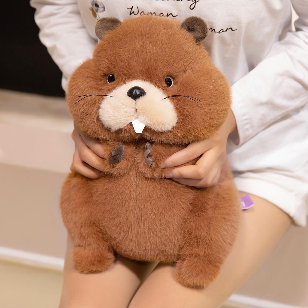 22-35Cm Chubby Marmot Plush Toys Fluffy Cartoon Screaming Groundhog Doll Warm Children Appease Doll Lovely Home Decor Girls Gift