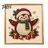 Decorative Holiday Artwork Xmas Faux Pearl Art Kit, DIY Santa Claus Painting Christmas 3D Bead for Adults Tree Reindeer Craft Set Adults, Home