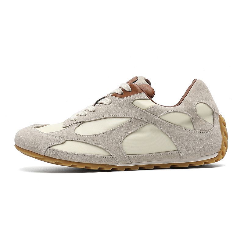 Lace-Up Round Head Forrest Gump Shoes Thin Sole Comfortable Training Shoes Retro Men'S Shoes Commuter Casual Shoes Classic Outdoor Sports Shoes
