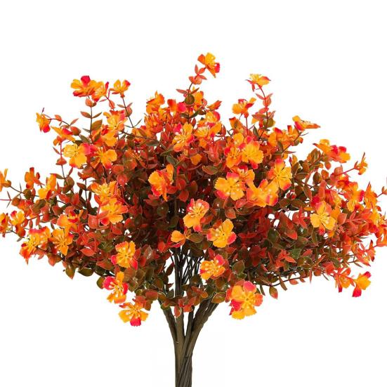 

Осенний искусственный цветок 7 веток реалистичный искусственный пластиковый цветок для дома, офиса, свадебной вечеринки, центральный элемент стола, комнатное и уличное украшение из искусственных цветов G