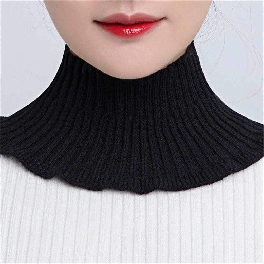 Fashion Warm Detachable Windproof Knitted Fake Collar Turtleneck Neck Guard Scarf