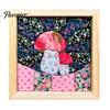Kein Nähen Quilt Kunst No-Sew Japanisches Stoff-Set, DIY Mosaik-Sets für Erwachsene Anfänger, Gestepptes Wand-Handarbeitsprojekt Handwerk mit Rahmen & Werkzeugen, Sets, Geschenke