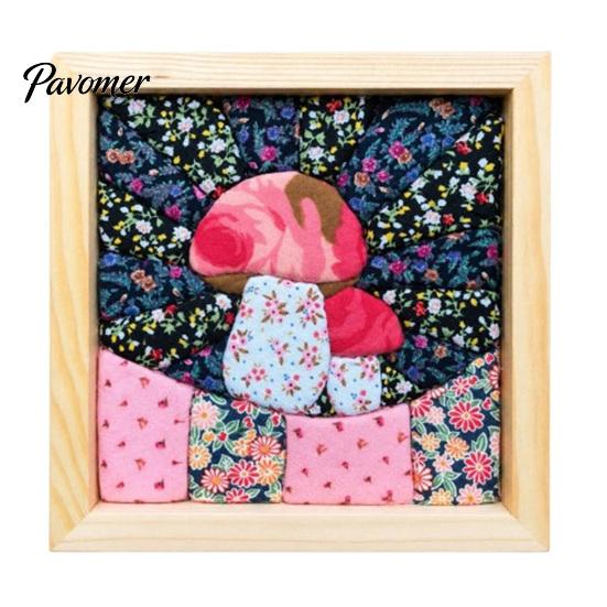 Kein Nähen Quilt Kunst No-Sew Japanisches Stoff-Set, DIY Mosaik-Sets für Erwachsene Anfänger, Gestepptes Wand-Handarbeitsprojekt Handwerk mit Rahmen & Werkzeugen, Sets, Geschenke