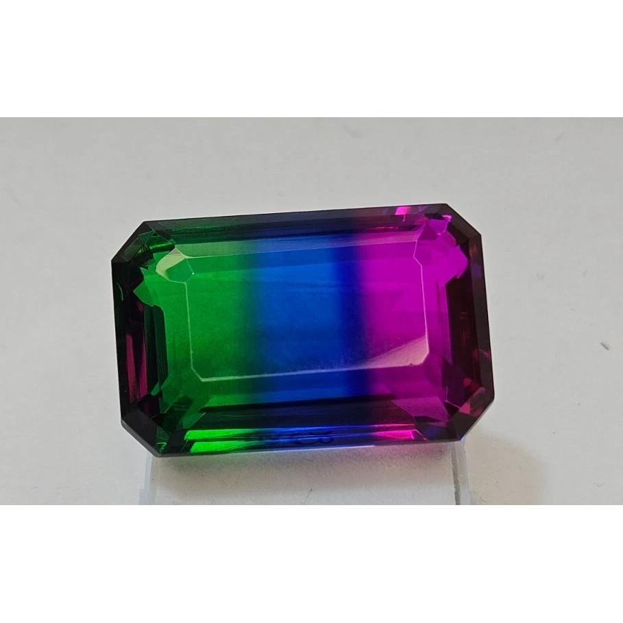 Beautiful Bi-Color Ametrine Natural Emerald Cut 80-81 Ct Certified Gemstone