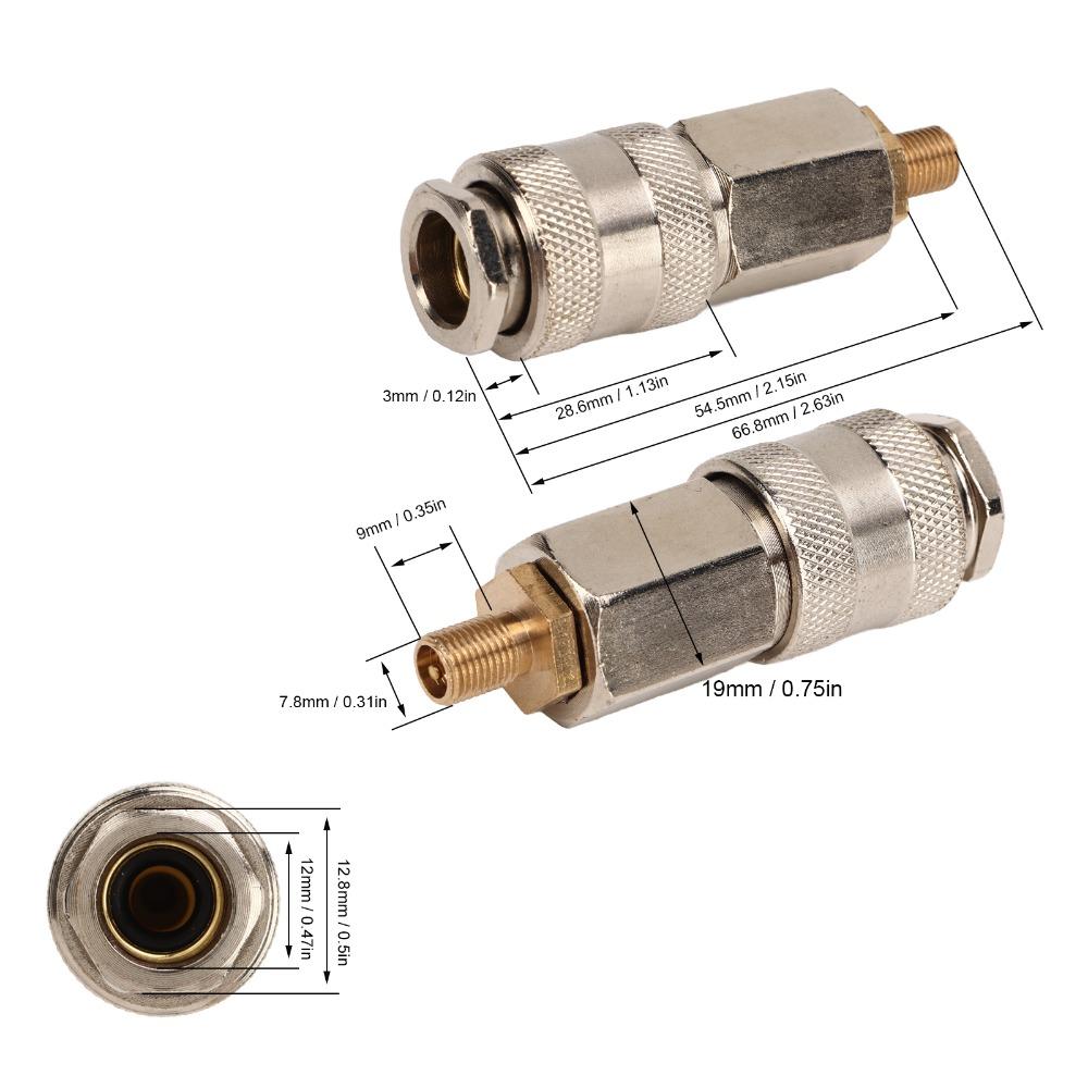 5PCS Steel Air Compressor Adapter Quick Connector Coupler  Machining Air Tool Workstations