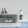 Modern Resin Elephant And Parrot Animal Sculpture Figurine Set for Desktop Shelf Table Centerpiece