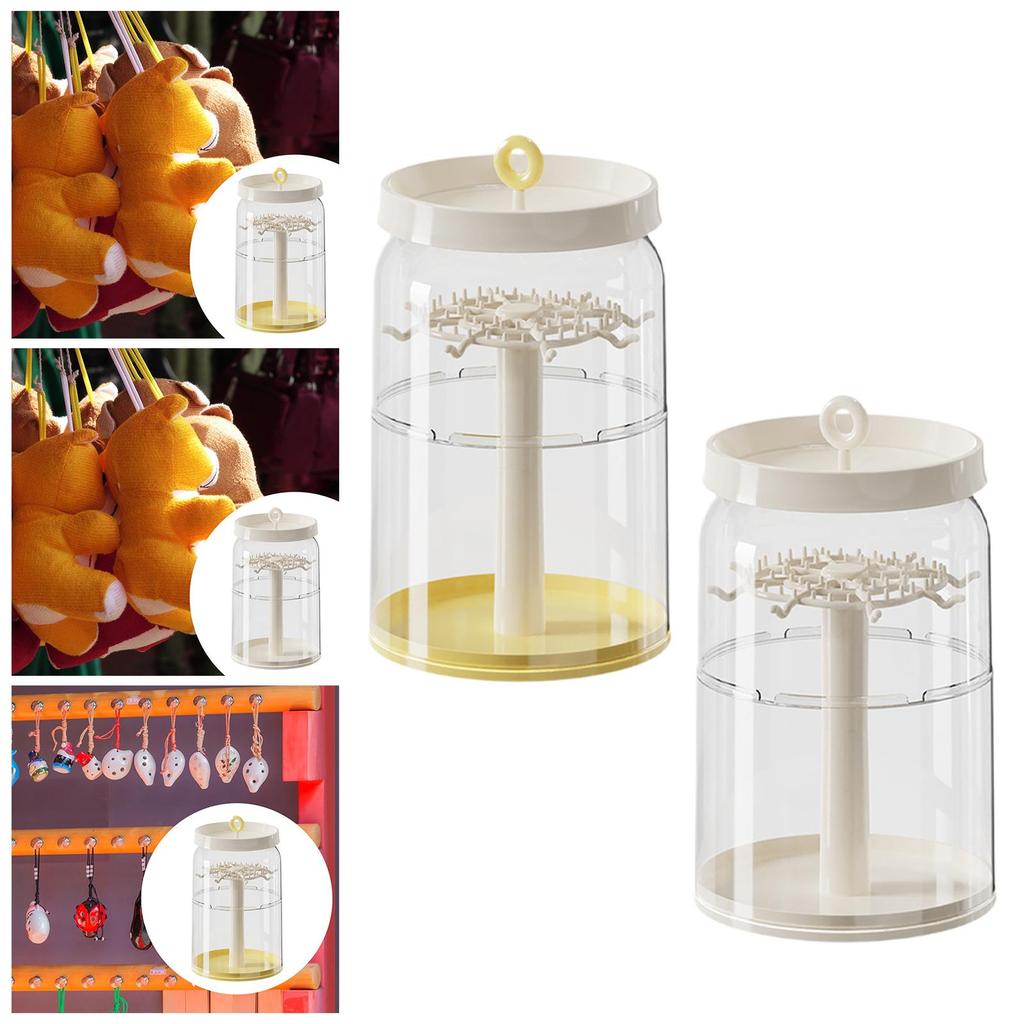 Doll Display Case Storage Box Multifunction with Hanging Hooks Case Earring