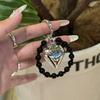 Y2k Retro Fashion Love Heart Bead Phone Bracelet Strap Charm Chain Knot Cellphone Lanyard Keychain Bag Camera keychain Pendant