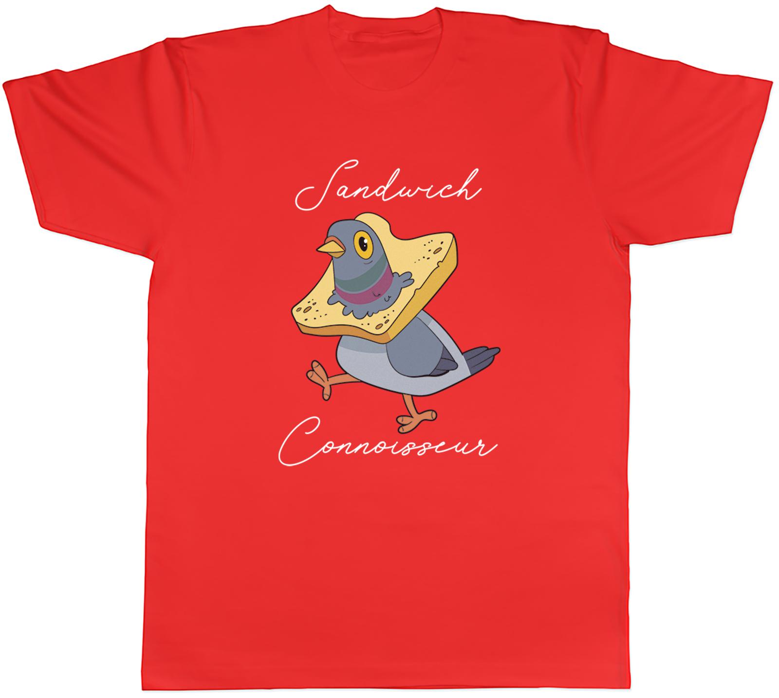 Funny Sandwhich Connoisseur Unisexs TShirt Pigeon caught in Bread Slice Tee Gift S